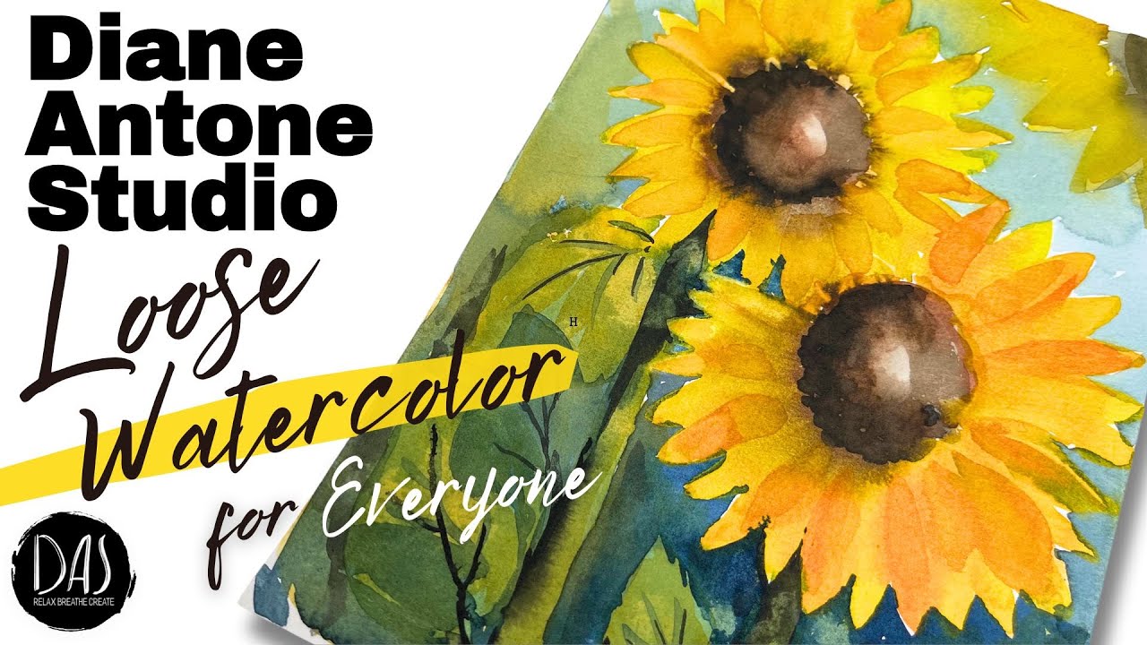 Spectacular Sunflowers Tutorial! How to catch the SUNSHINE in your watercolor paintings!