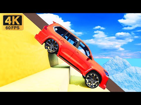 Impossible Stairs VS Cars 🟥 BeamNG.DRIVE