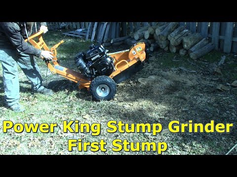 Power-King Stump Grinder - First Stump by @GettinJunkDone