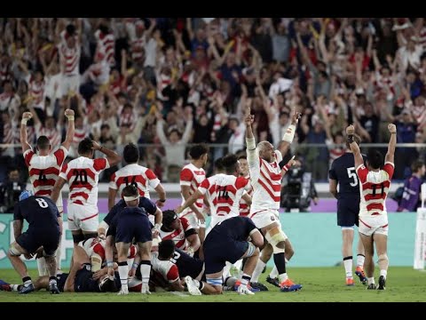 Japan beats Scotland 28-21 to advance to Rugby World Cup quarterfinals for first time