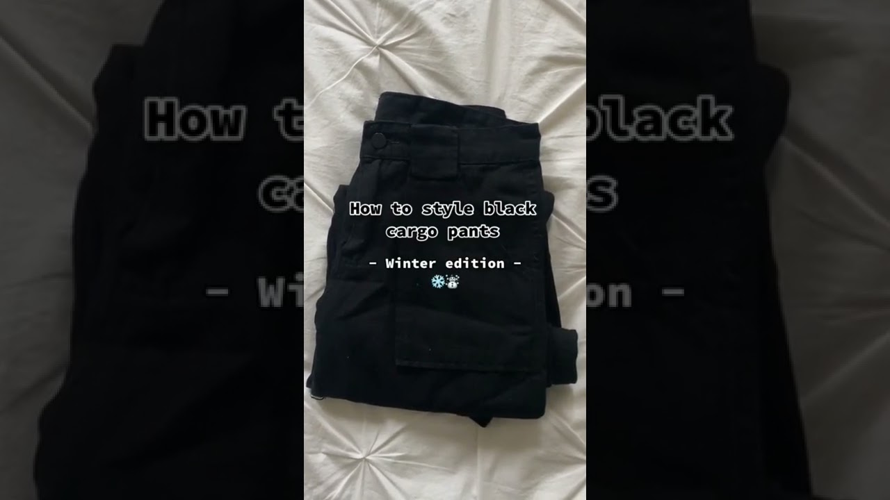 How To Style Black Cargo Pants Winter Edition 😍 ❄ #outfitideas #outfit #fashion #fashiontrends
