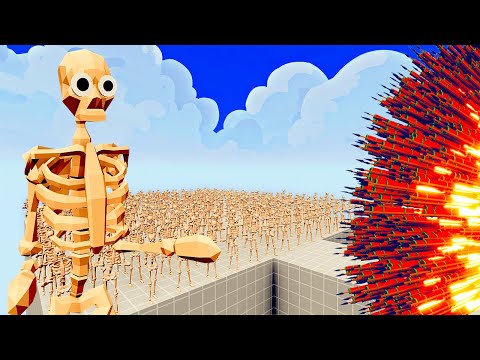 100x SKELETON + 1x GIANT vs 1x EVERY GOD   Totally Accurate Battle Simulator TABS