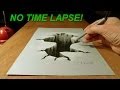 No Time Lapse! Trick Art on Paper, Drawing 3D ...