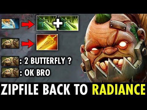 ZIPFILE BACK TO RADIANCE PUDGE vs 2X BUTTERFLY NAGA NO MERCY HOOK | GENIUS PUDGE