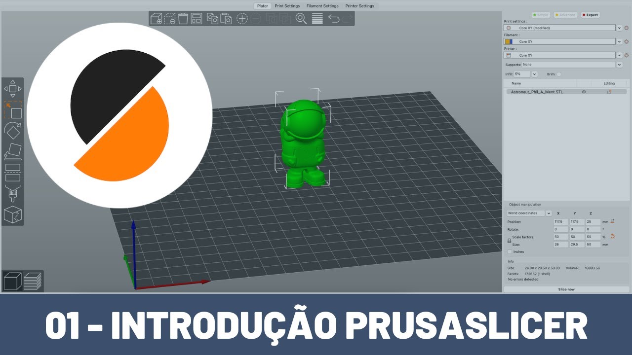 [CURSO GRÁTIS] AULA 1 - IMPRESSÃO 3D Básica com fatiador PrusaSlicer | Instalação e Interface