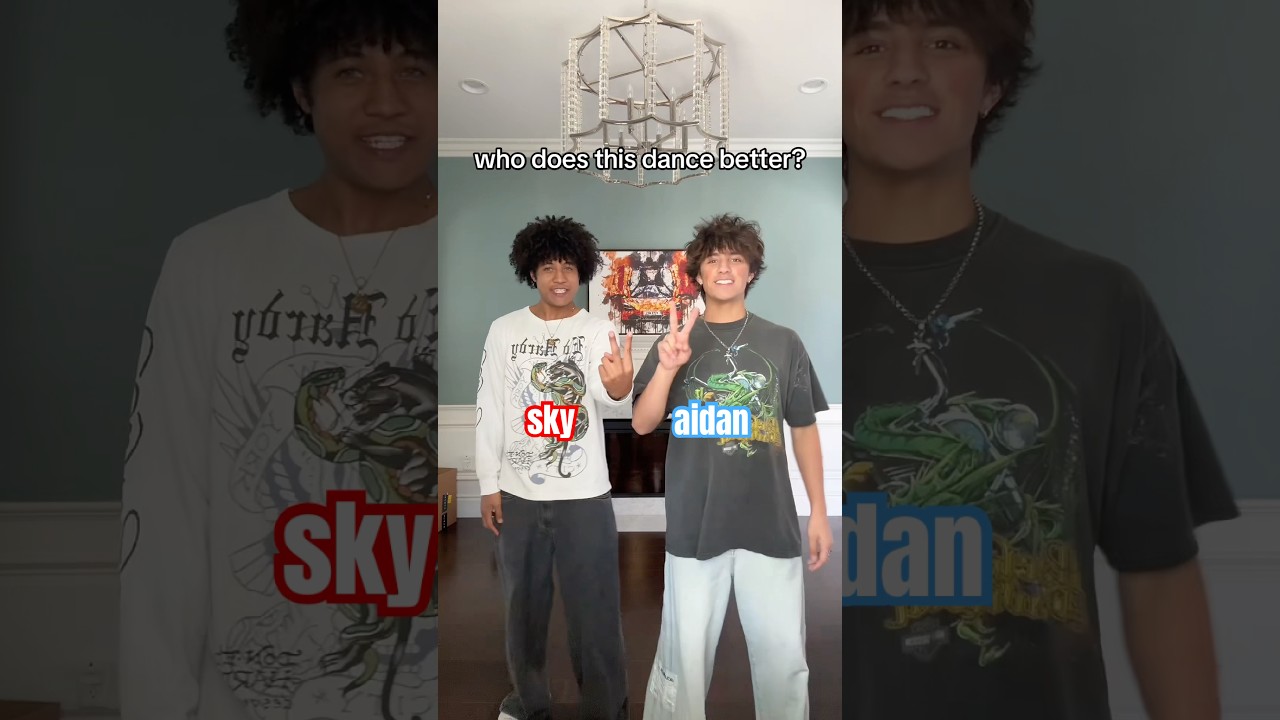 let us know in the comments who danced better #shorts #skyyade