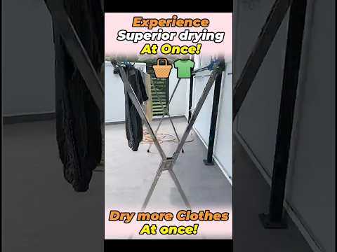 Experience superior drying with this! #XLaundryRack #FoldableLaundryRack #StainlessSteelRack