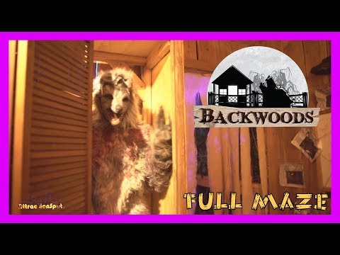 Backwoods Low Light Full Maze (HD) Halloween Haunt 2017 California's Great America