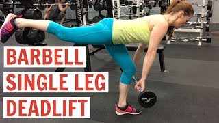 Barbell Single Leg Deadlift exercise video thumbnail