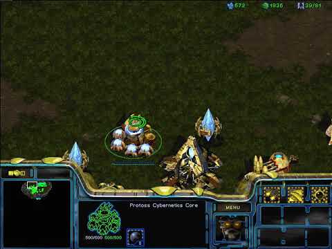 StarCraft: Brood War - 1 Protoss vs 7 Zerg (vs 7 computers ) Map: Big Game Hunters