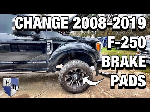 F-250 6.7L SUPER DUTY FRONT BRAKE PAD REPLACEMENT IN 2 MINUTES!