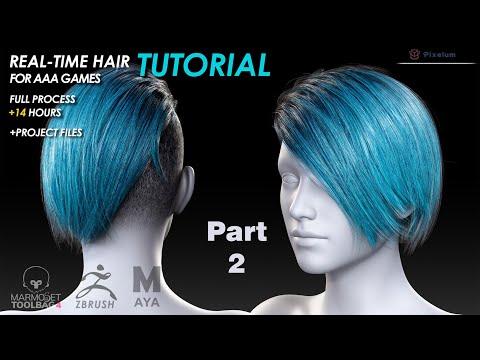 Real-Time Hair for AAA Games - Full Tutorial (Maya, ZBrush, Marmoset) | Part 2