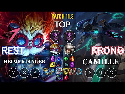 JT Rest Heimerdinger vs RNW KronG Camille Top - KR Patch 11.3