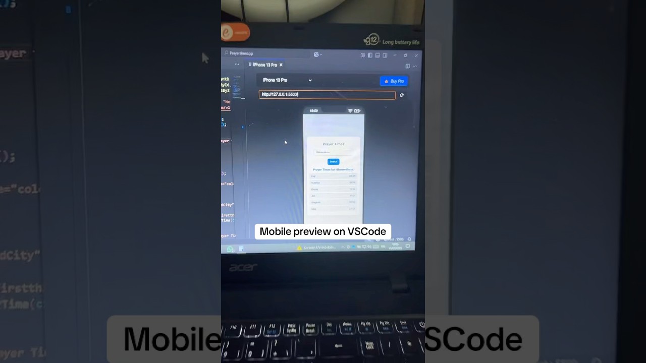 Mobile preview on vscode