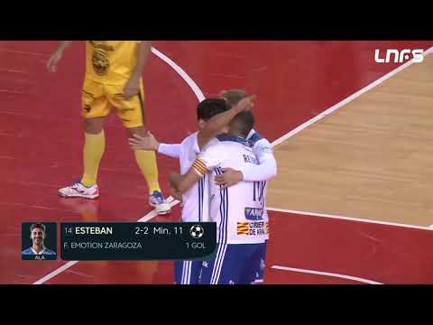Gol Esteban (2-2) Fútbol Emotion Zaragoza - Peñíscola. J1, 1Div. LNFS