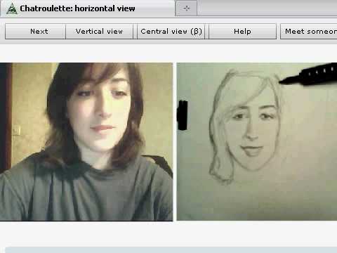 drawing portrait - chatroulette live