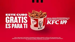 KFC ¿CUBO GRATIS? CUBO GRATIS anuncio