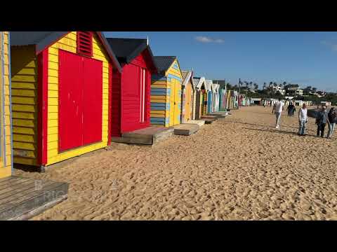 Brighton Bathing Boxes located at Dendy Street Beach in Melbourne, Victoria