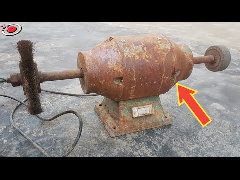 Restoration - Rusty And Broken Bench Grinder