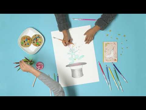 BIC Spalvoti pieštukai su trintuku Kids Evolution Illusion 24 spalvų rinkinys video