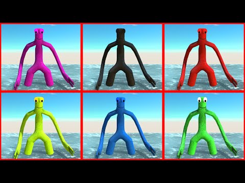 3vs3 Rainbow Friends Green Battle - Animal Revolt Battle Simulator