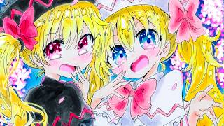 【アナログイラスト】リリーホワイト＆ブラック【メイキング】