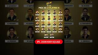 KKR Full squad IPL 2009 #ipl #msdhoni #delhicapitals #viratkohli #chennaisuperkings