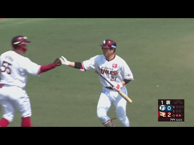 【ファーム】風にも乗った!! イーグルス・岡島豪郎 実戦復帰後初アーチで追加点!! 2022年4月23日 東北楽天ゴールデンイーグルス 対 北海道日本ハムファイターズ