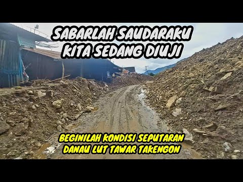 Landslides and flash floods around Lake Lut Tawar, Takengon