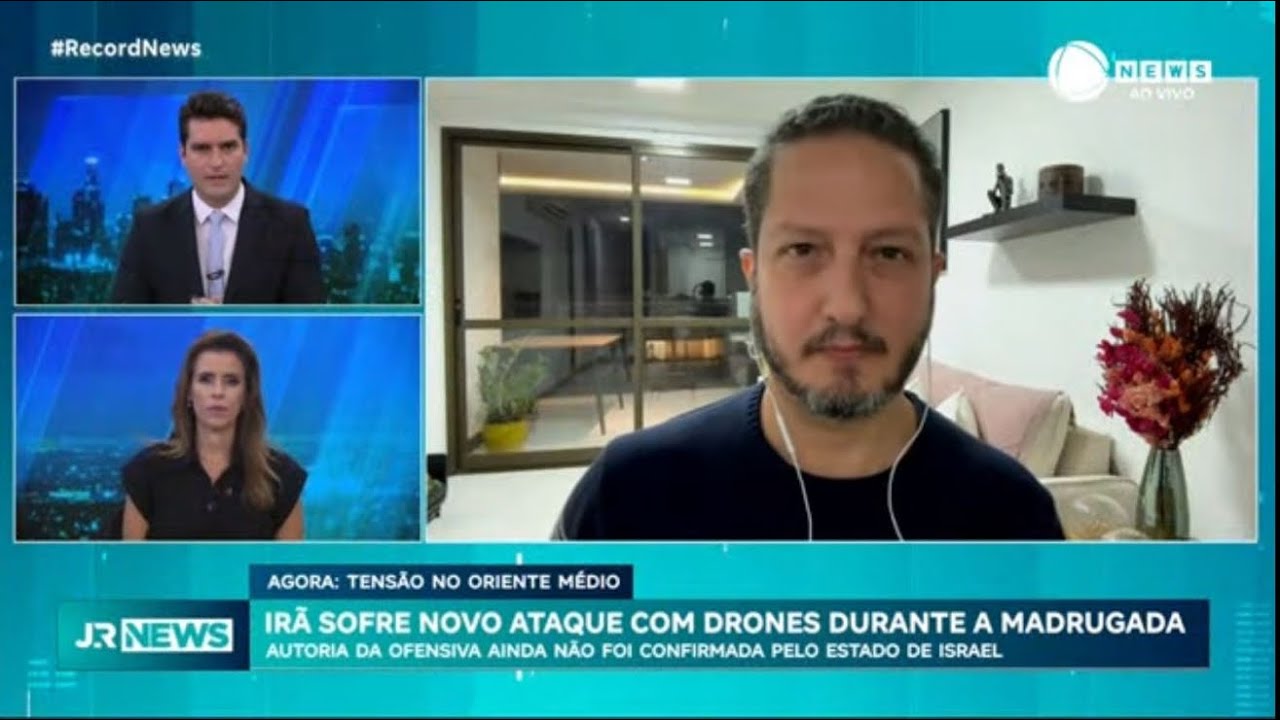 Minha entrevista sobre o Oriente Médio no canal da Record News na noite de 19/04/2024