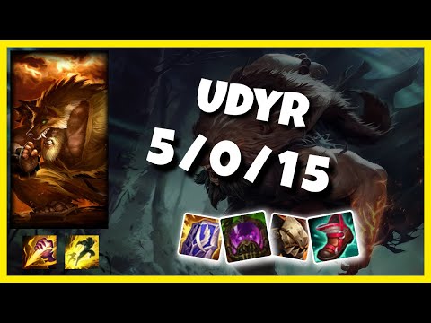 Udyr vs Kha'Zix KOREAN Challenger JUNGLE (5/0/15) - v11.6