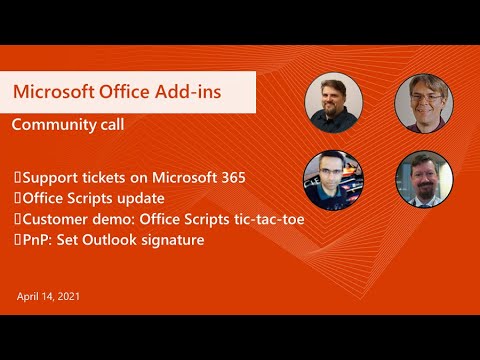 Office Add ins community call – April 2021