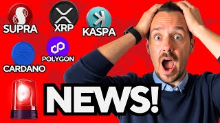 🚨 ALERT: This Crypto News SHOCKS the market! 🤯 (XRP, Kaspa, ADA, Supra, Polygon Chart Analysis)