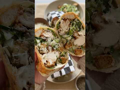 Crispy Chicken Caesar Salad Wrap with a Parmesan-Crusted Tortilla and Pickle Juice Batter Secret