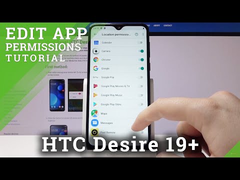 How to Customize App Permissions in HTC Desire 19+ | Set Up Apps