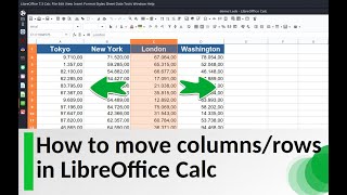 How to move columns/rows in LibreOffice Calc