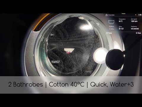 Miele W1 WER865 | Cotton 40&deg;C | Quick, Water+3 | 2 Bathrobes