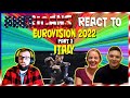 Americans react to Eurovision 2022 ITALY Mahmood & BLANCO - Brividi