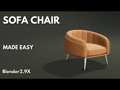 sofa chair modeling in blender 2.9x