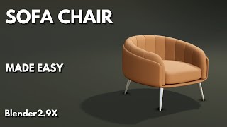 sofa chair modeling in blender 2.9x