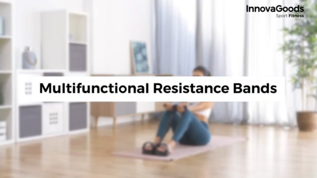 Daugiafunkcinės pasipriešinimo elastinės juostos su mankštos vadovu Tensport InnovaGoods Sport Fitness