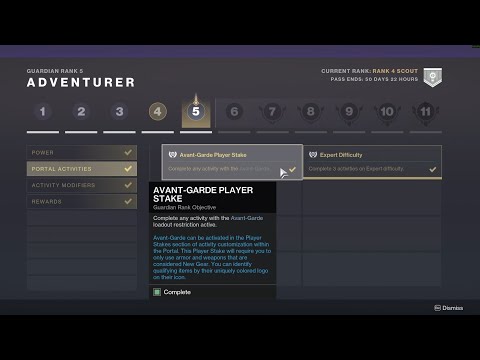 Destiny 2 Edge of Fate - Guardian Ranks - Rank 5 requirements - Year of Prophecy