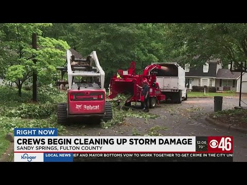 Crews begin cleaning up storm damage