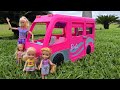 Barbie S Camper Elsa Anna Toddlers Big Slide Minecraft Surprises Barbie Dolls