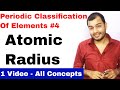 Class 11 Chap 3 Periodic Table 04 Atomic Radius Ionic Radius Its Variation JEE MAINS NEET