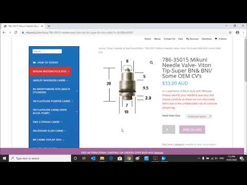 Mikuni Needle & Seat Identification and Selection