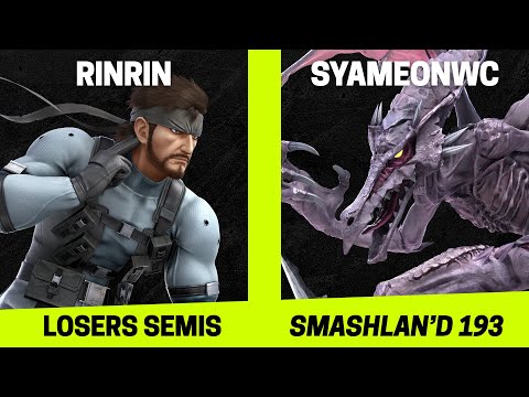 SmashLAN'd 193 Losers Semis - Rinrin (Snake) vs SyameonWC (Ridley) - SSBU Tournament