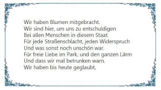 Die Toten Hosen - Entschuldigung Es Tut Uns Leid Lyrics