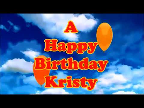 Kristy Happy Birthday floating balloons