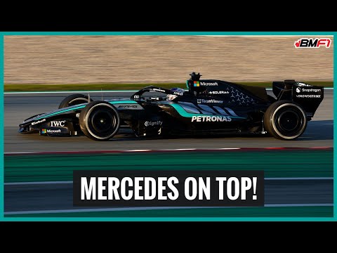 Mercedes FASTEST as Newey's Aston Martin Honda Debuts | Barcelona Shakedown Day 4 Footage